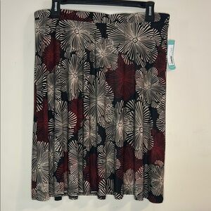 NWT Gilli Printed Swing Skirt 2X